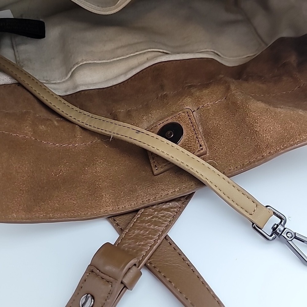 Vince‎ Camuto Dario Crossbody Brown Leather Suede Cinnamon Bark - Picture 12 of 16